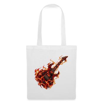 Inferno Dragon Gitarre - Stoffbeutel - Weiß - Vorne