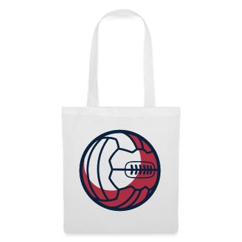 Retro Fussball Lederball Icon - Stoffbeutel - Weiß - Vorne
