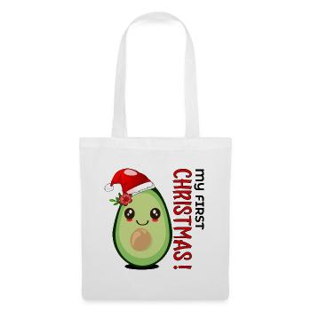 Mein erstes Weihnachten, Avocado Baby - Stoffbeutel - Weiß - Vorne
