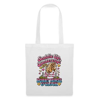 Sattel buttercup_Hobby Horse O'Clock - Stoffbeutel - Weiß - Vorne