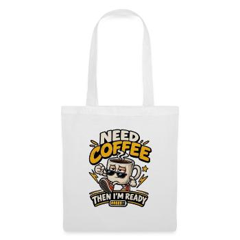 Kaffee Energie - Stoffbeutel - Weiß - Vorne