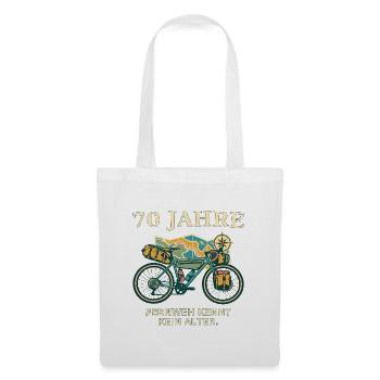 70 Jahre Fernweh Fahrrad - Stoffbeutel - Weiß - Vorne