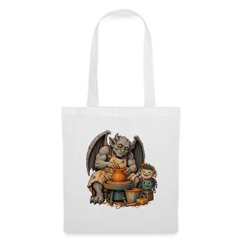 Gargoyle töpfert an der Drehscheibe - Stoffbeutel - Weiß - Vorne