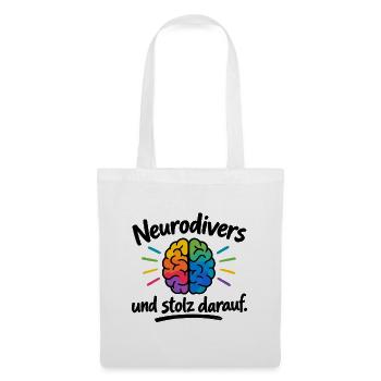 Neurodiversität strahlt bunt - Stoffbeutel - Weiß - Vorne