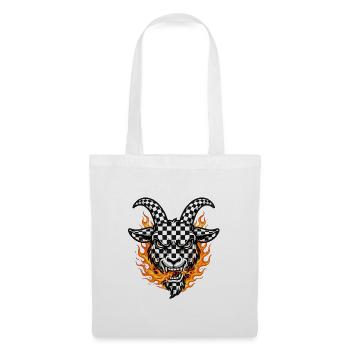 Racing Fire Goat 2027 - Checkered  - Stoffbeutel - Weiß - Vorne