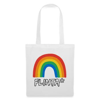 FLINTA REGENBOGEN PRIDE QUEER FEMINISMUS CSD - Stoffbeutel - Weiß - Vorne
