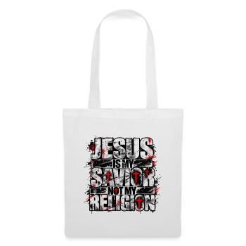 Jesus Is My Savior Not My Religion | Christlich - Stoffbeutel - Weiß - Vorne