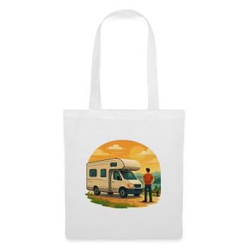 Geschenk zur ersten Tour im Wohnmobil - Stoffbeutel - Weiß - Vorne