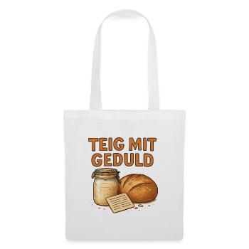 Geschenk für Sauerteig-Anfänger mit Backlust - Stoffbeutel - Weiß - Vorne