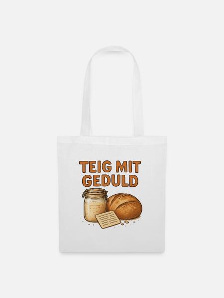 Geschenk für Sauerteig-Anfänger mit Backlust - Stoffbeutel - Weiß