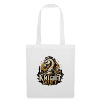 Knight Shift - Chess Knight Vintag Design - Stoffbeutel - Weiß - Vorne