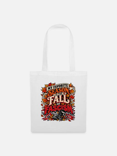 Herbstfall des Faschismus - Stoffbeutel - Weiß