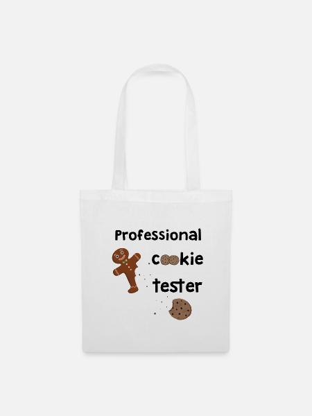 Professional Cookie Tester - Lebkuchenmann - Stoffbeutel - Weiß