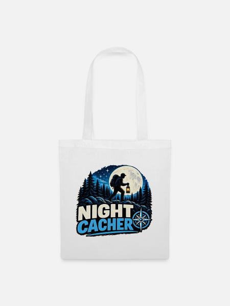 Night Cacher - Stoffbeutel - Weiß
