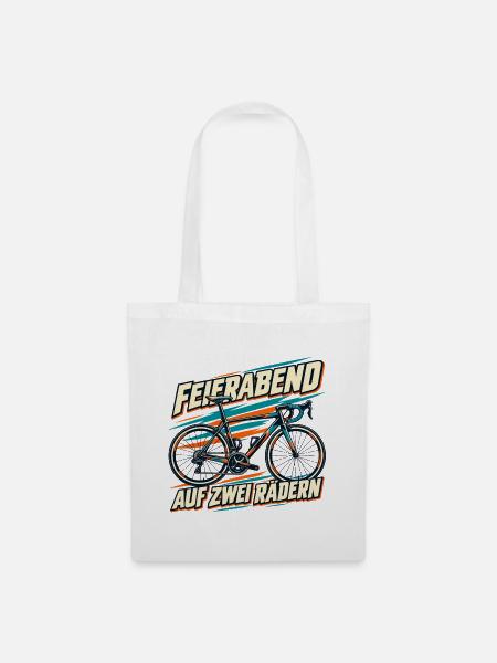 Rennrad Feierabend - Stoffbeutel - Weiß