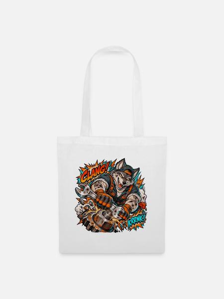 Wildtiere × Handwerke und Berufe - Stoffbeutel - Weiß