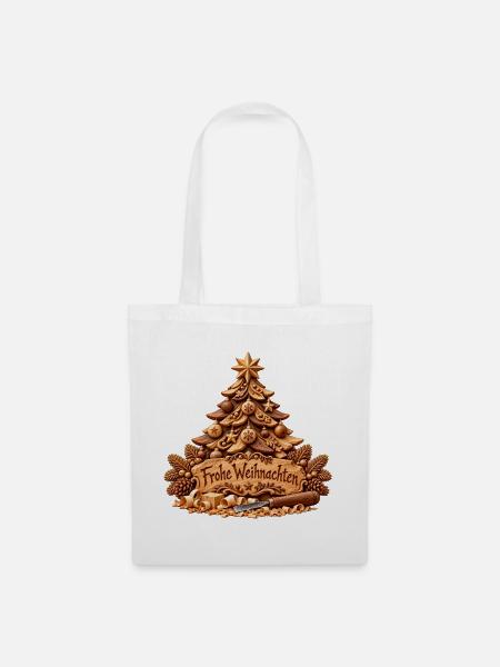 Weihnachtsgeschenk für Schreiner & Tischler - Stoffbeutel - Weiß