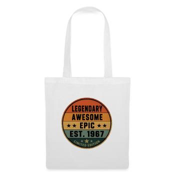 Vintage 1967 Retro Sonnenuntergang Geboren 1967 - Stoffbeutel - Weiß - Vorne