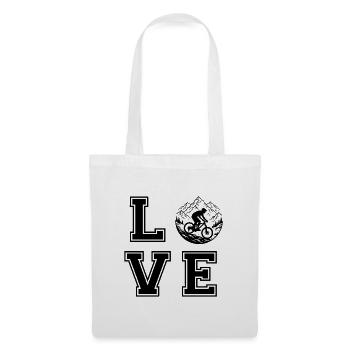 Love Mountain Biking Mountainbike-Radfahrer-Geschenk - Stoffbeutel - Weiß - Vorne