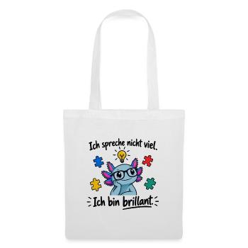 Introvert mit Puzzlebrillanz - Stoffbeutel - Weiß - Vorne