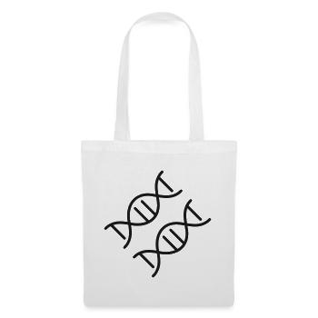DNA-Doppelhelix-Linie-Symbol - Stoffbeutel - Weiß - Vorne