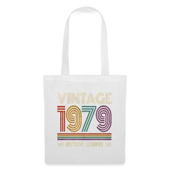 Vintage 1979 – Limitierte Retro-Edition - Stoffbeutel - Weiß - Vorne