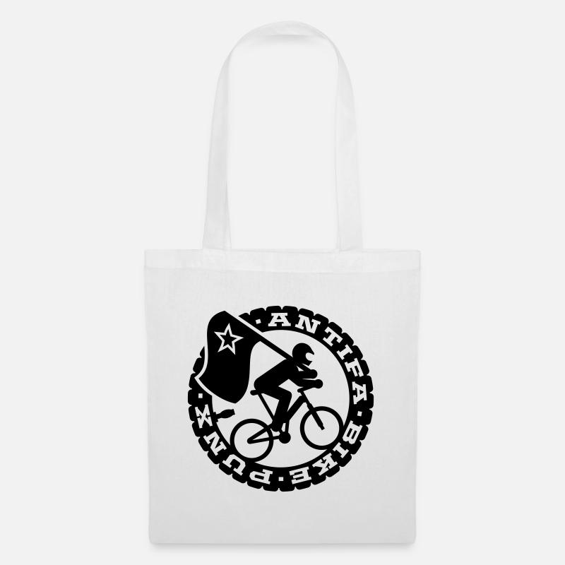 Antifa vélo Punks - Sac en tissu - blanc
