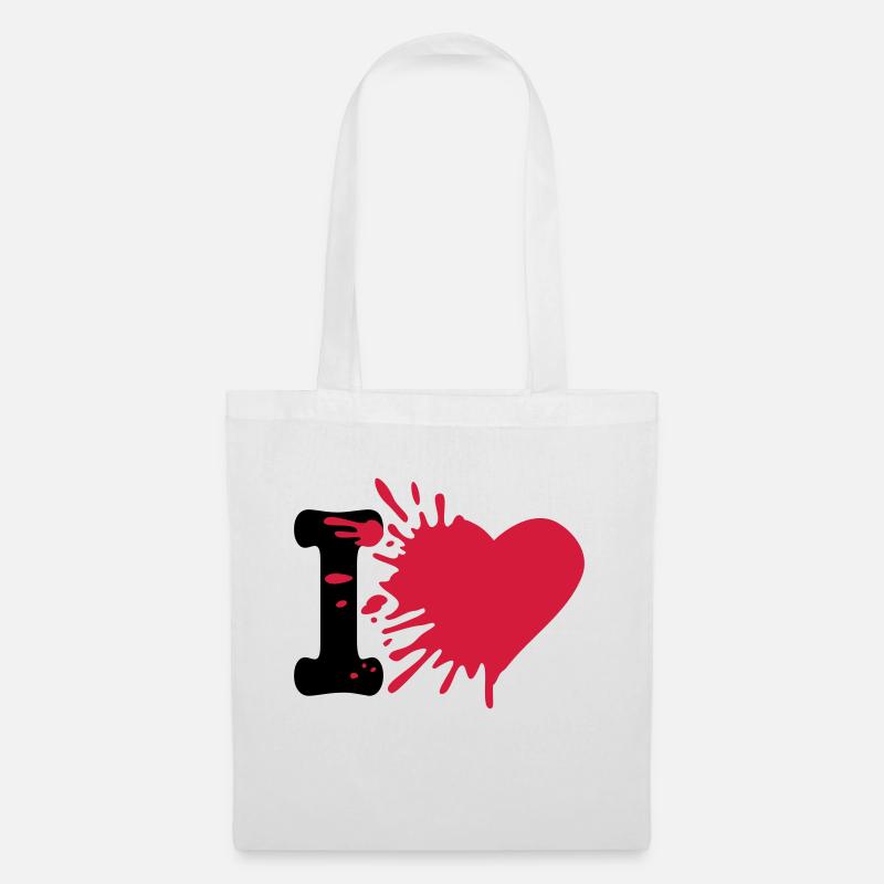 i love - Stoffbeutel - Weiß