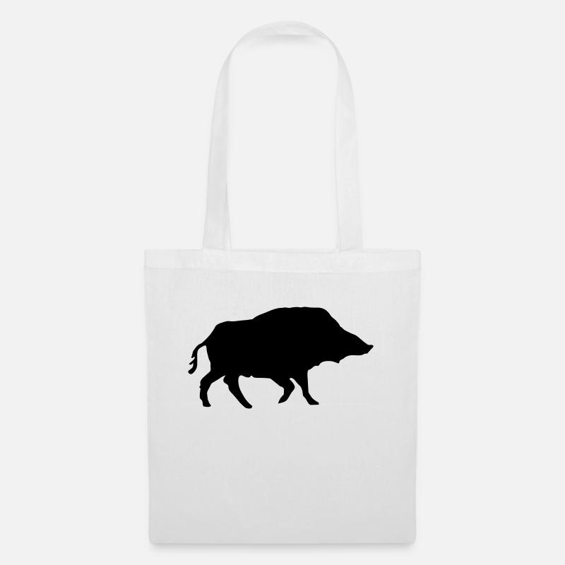 Wildschwein - Stoffbeutel - Weiß