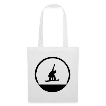 Emblème de snowboarder - Sac en tissu - blanc - Devant