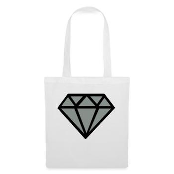 Diamant (diamond) 01.0 - Stoffbeutel - Weiß - Vorne
