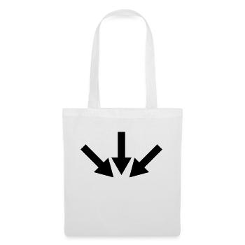 flèche - Sac en tissu - blanc - Devant