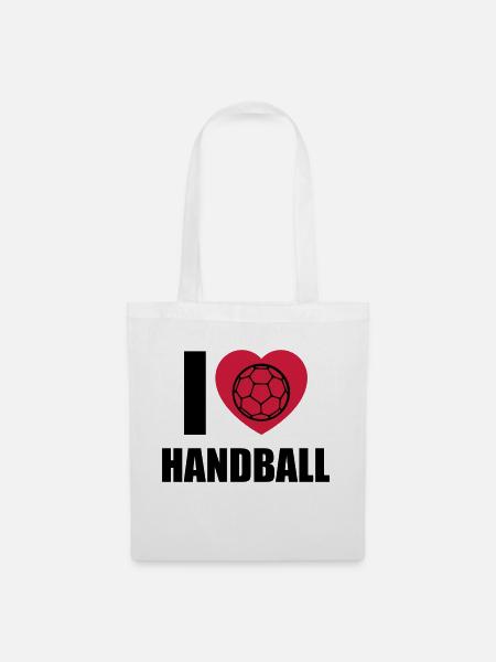 ich liebe handball - Stoffbeutel - Weiß
