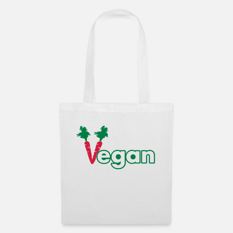 vegan - Stoffbeutel - Weiß