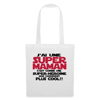 j'ai une super maman - Sac en tissu - blanc - Devant