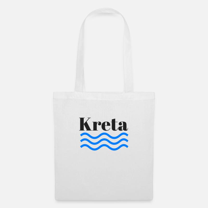 Kreta Welle - Stoffbeutel - Weiß
