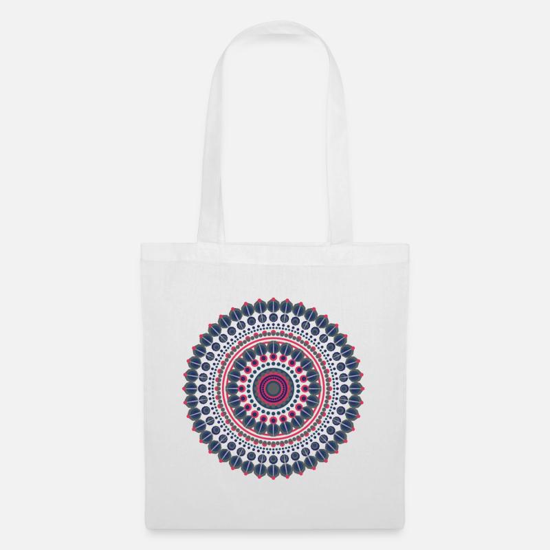 MANDALA. YOGA BUDDHA MEDITATION GESCHENK ZEN - Stoffbeutel - Weiß