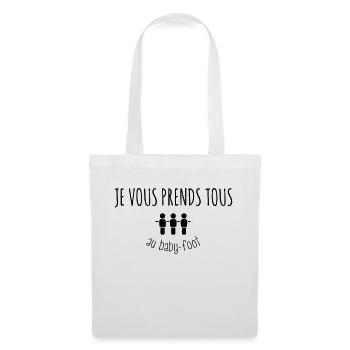 Je vous prends tous au baby-foot - Sac en tissu - blanc - Devant