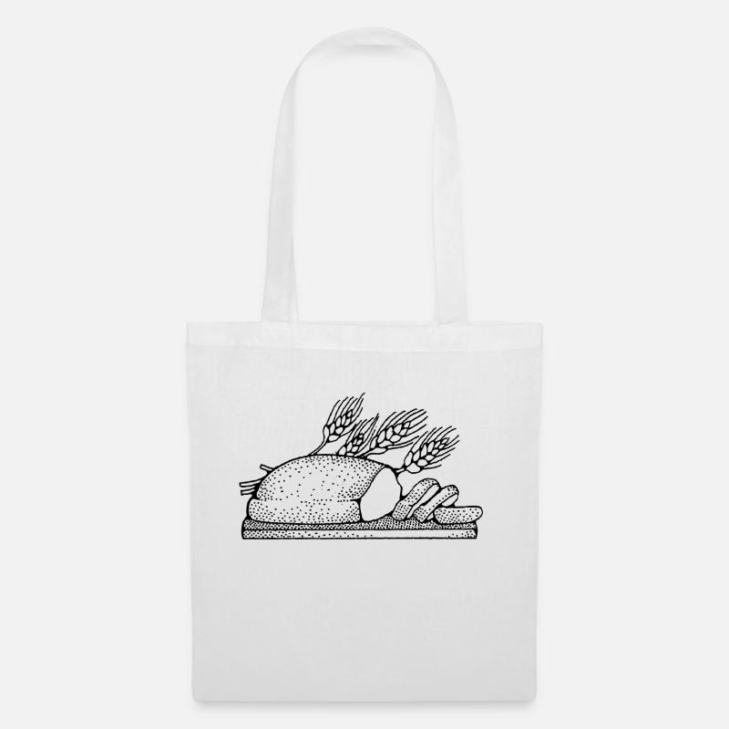 bread brooches crossaint bakery baguette bread bu - Tote Bag - white