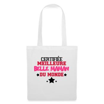certifiée meilleure belle maman - Sac en tissu - blanc - Devant