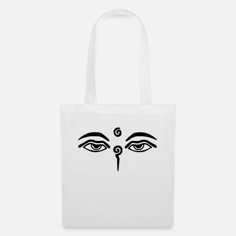 auge_des_buddas - Stoffbeutel - Weiß