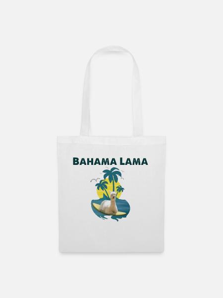 Bahama Lama - Stoffbeutel - Weiß