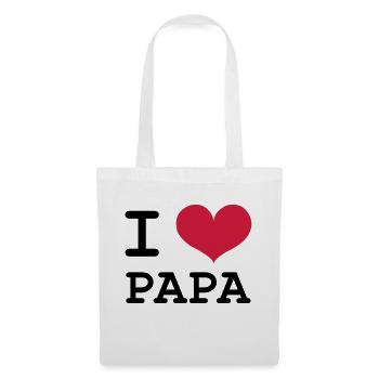 I Love Papa ! - Sac en tissu - blanc - Devant