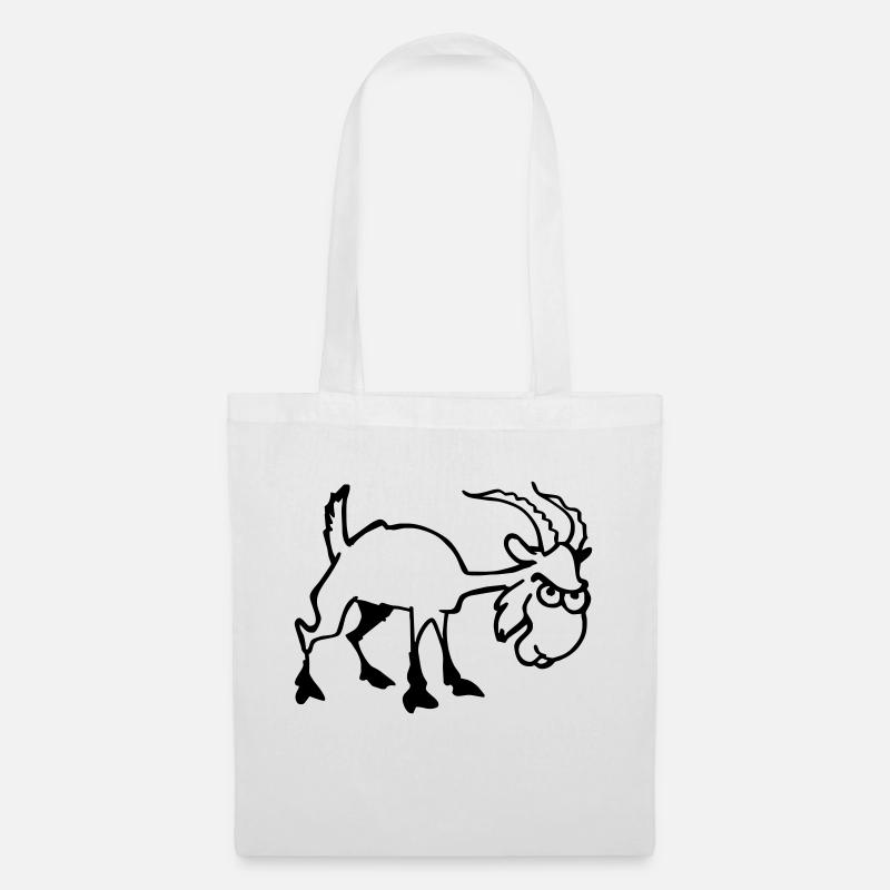 Bouc - Sac en tissu - blanc