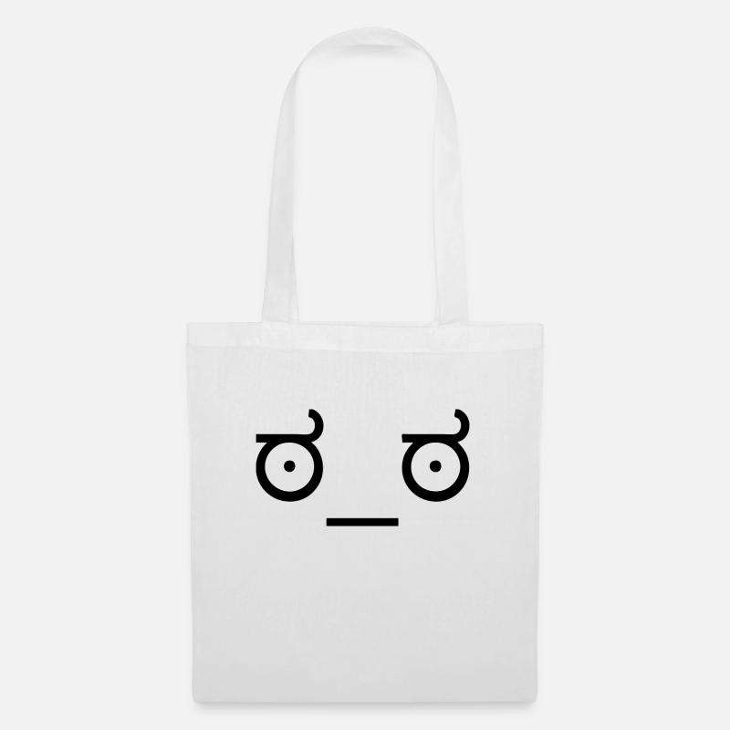 ಠ_ಠ Apparence du visage de désapprobation ಠ_ಠ - Sac en tissu - blanc