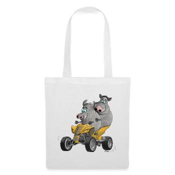 Drôles de coureurs quad - Sac en tissu - blanc - Devant