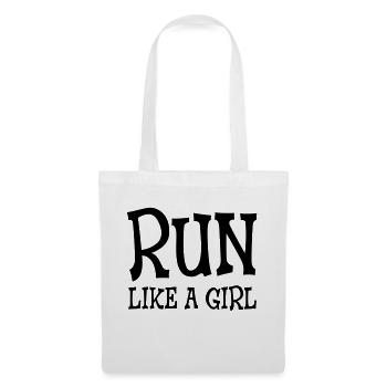 Run Like A Girl - Stoffbeutel - Weiß - Vorne