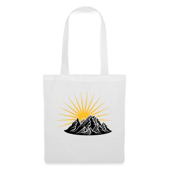 hohe berge gebirge sonne bergsteiger urlaub ferien - Stoffbeutel - Weiß - Vorne