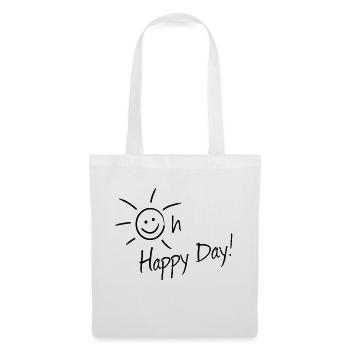 Oh Happy Day - Stoffbeutel - Weiß - Vorne