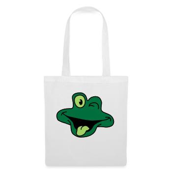 Cheeky Comic Frog Face - Stoffbeutel - Weiß - Vorne